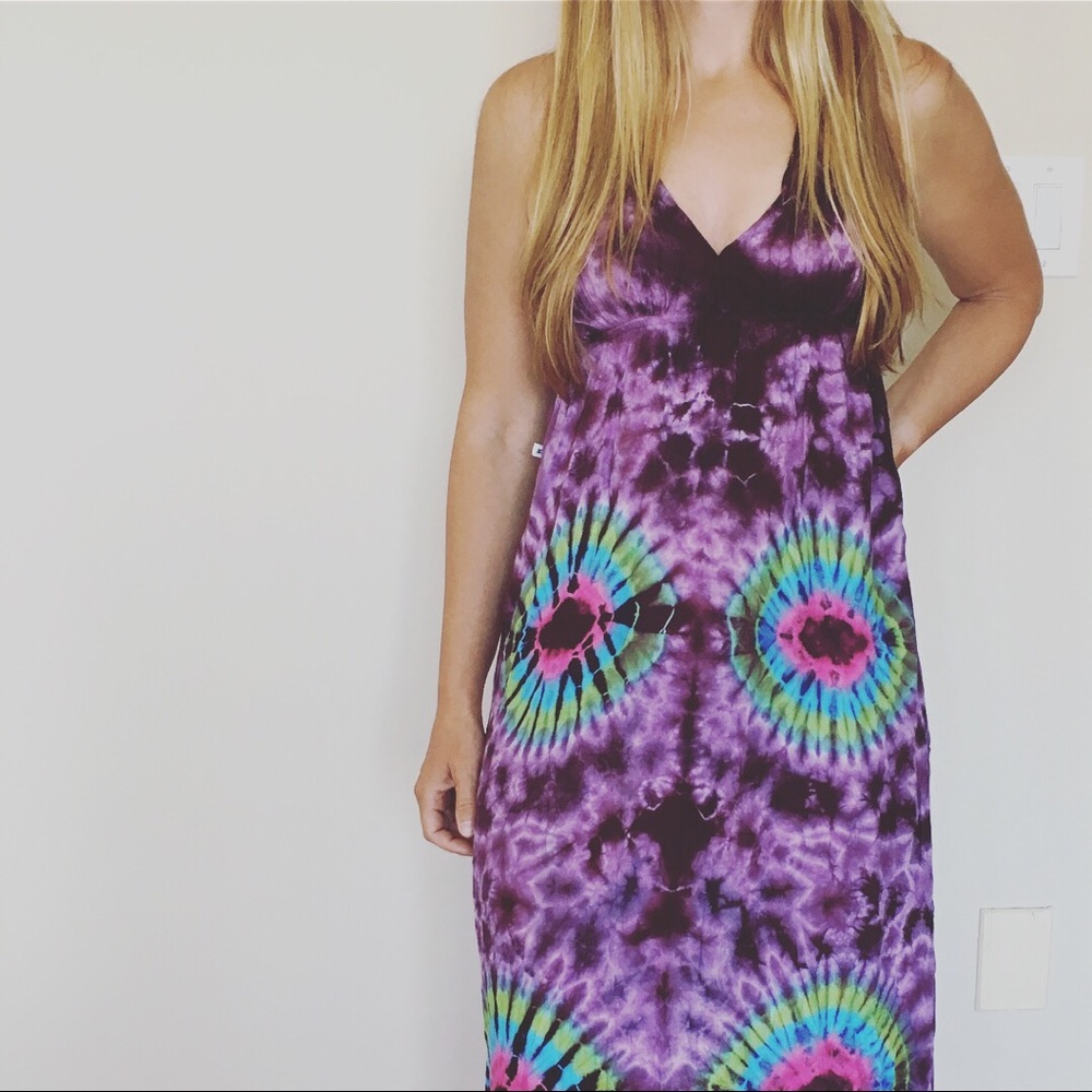 Tye dye halter dress
